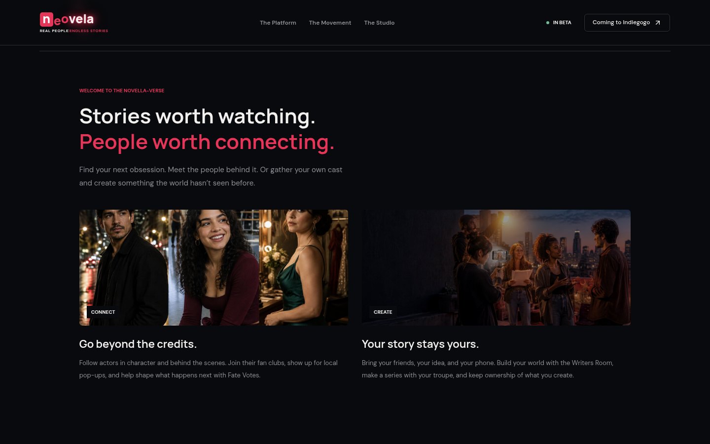 Neovela community section: Stories worth watching, people worth connecting
